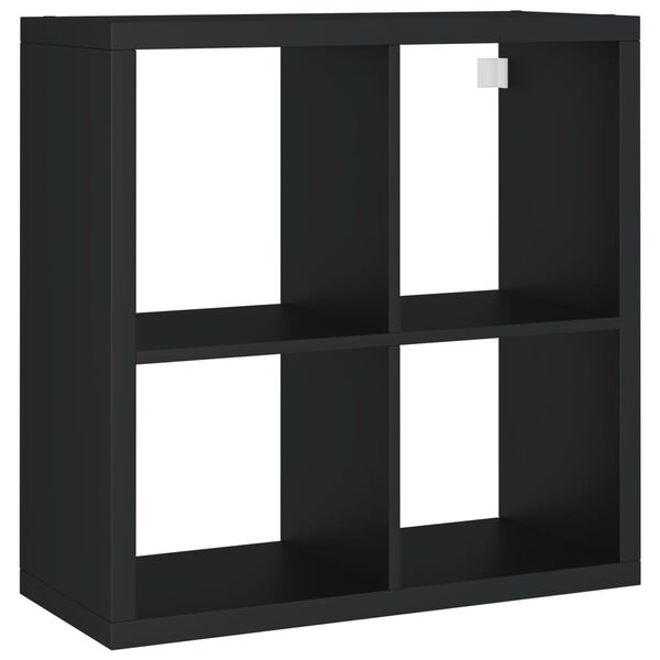 vidaXL Wall Cube Shelf Black 69.5x29.5x69.5 cm MDF