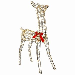 vidaXL 3D Christmas Reindeer LOVIISA 285 LEDs Warm White