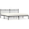 vidaXL Metal Bed Frame without Mattress with Headboard Black 193x203cm