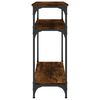 vidaXL Console Table Smoked Oak 75x29x75 cm Engineered Wood
