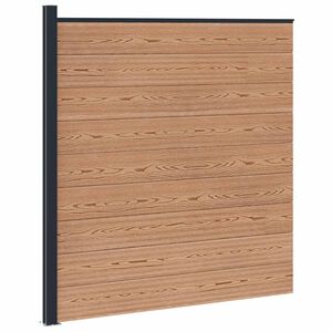 vidaXL Fence Set 175 x 186 cm WPC and Aluminium Brown