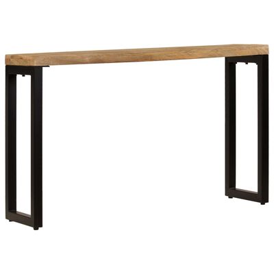 vidaXL Console Table 120x35x76 cm Solid Mango Wood and Steel