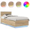 vidaXL Bed Frame with Headboard Sonoma Oak 70 x 190 cm Engineered Wood