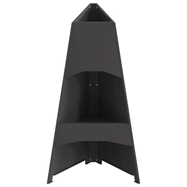 vidaXL Fire Pit Black 50 x 50 x 95 cm Steel