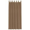 vidaXL Voile Curtains with Loops 2 pcs Light Brown 140x245 cm