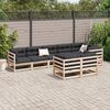 vidaXL 8 Piece Garden Sofa Set Solid Wood Pine