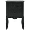 vidaXL Bedside Cabinet Black 43x32x65 cm MDF
