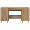 vidaXL Desk with Shelf Artisan oak 140 x 50 x 75 cm Engineered wood