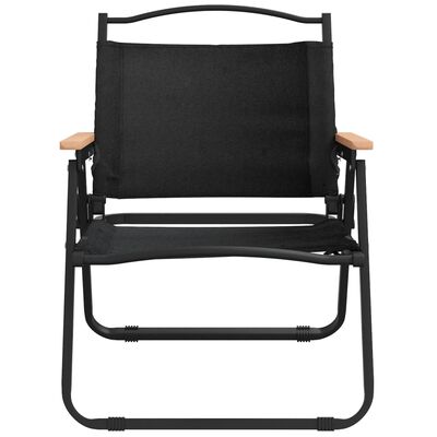 vidaXL Camping Chairs 2 pcs Black 54x43x59cm Oxford Fabric