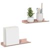 vidaXL Floating Shelf Wall-mounted 2 pcs Pink 30 x 9 x 2.5 cm Steel