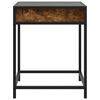 vidaXL Bedside Table with Infinity LED Smoked Oak 40x40x51 cm