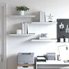 vidaXL Floating Wall Shelves 4 pcs Oak and White 60x23.5x3.8 cm MDF