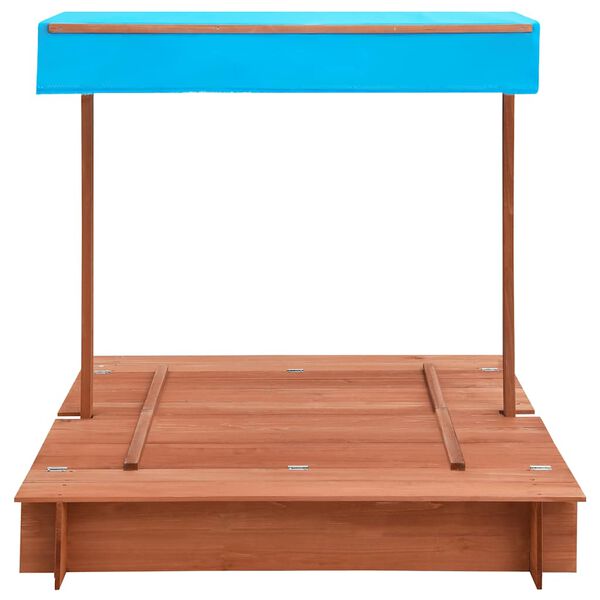 vidaXL Sandbox with Roof Firwood 122x120x123 cm