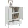 vidaXL Highboard White 68x39x101.5 cm Steel