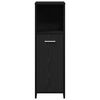 vidaXL Bathroom Cabinet Black Oak 30x30x95 cm Engineered Wood