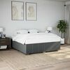 vidaXL Bed Frame without Mattress Dark Grey Super King Fabric