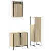 vidaXL 3 Piece Bathroom Furniture Set Sonoma Oak Engineered Wood