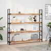 vidaXL Floating Shelves 4 pcs 120x20x4 cm Oil Finished Solid Wood Acacia