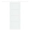 vidaXL Sliding Door White 83 x 211 cm Solid Pine Wood
