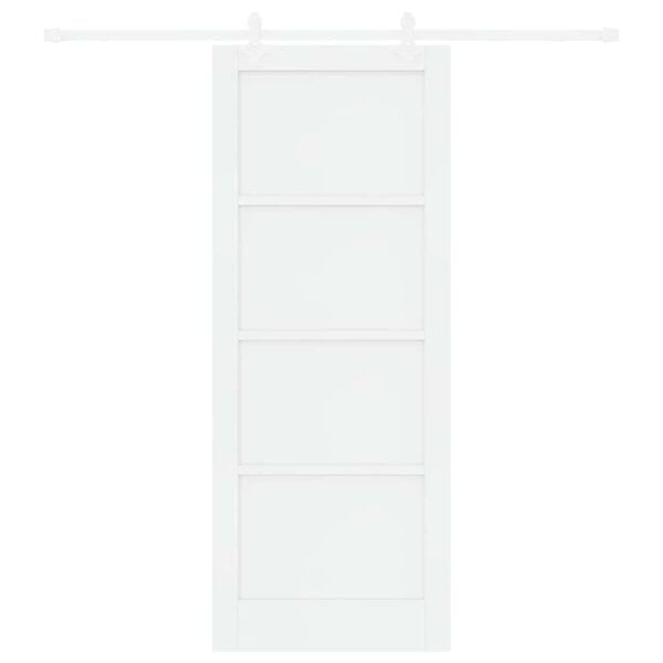 vidaXL Sliding Door White 83 x 211 cm Solid Pine Wood