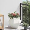 vidaXL Planter White 50 x 50 x 40 cm Steel
