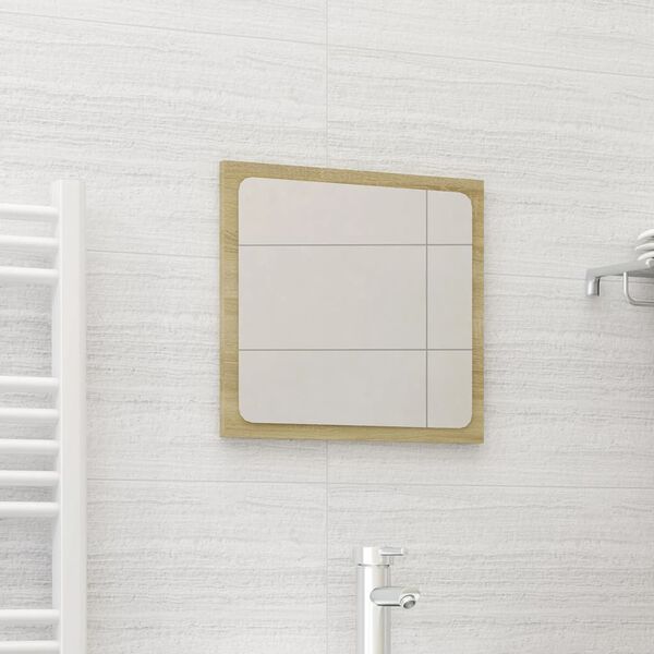vidaXL Bathroom Mirror Sonoma Oak 40x1.5x37 cm Engineered Wood