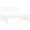 vidaXL 2 Piece Garden Lounge Set White Solid Wood Pine
