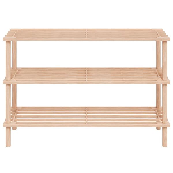 vidaXL 3-Tier Shoe Racks 2 pcs Solid Fir Wood