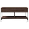 vidaXL Coffee Table Brown Oak 100x50x50 cm Engineered Wood and Metal