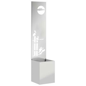 vidaXL Garden Privacy Screen Silver 32 x 140 cm Galvanised steel