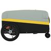 vidaXL Bike Trailer Black and Yellow 45 kg Iron