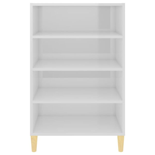 vidaXL Sideboard High Gloss White 57x35x90 cm Engineered Wood