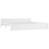 vidaXL Bed Frame without Mattress with Drawers White 200x200 cm