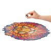 UNIDRAGON 327 Piece Wooden Jigsaw Puzzle Mysterious Lion King Size 31x40 cm