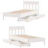 vidaXL Bed Frame without Mattress White 90x200 cm Solid Wood Pine