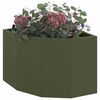 vidaXL Corner Planter Olive green 45 x 45 x 35 cm Steel
