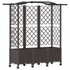 vidaXL Raised Bed with Trellis and Roof Brown 163 x 40 x 144 cm PP