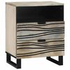 vidaXL Bedside Cabinet with Drawer White and Black 50 x 33 x 62 cm