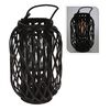 H&S Collection Lantern Reed 40x26 cm Black