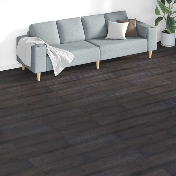 vidaXL Flooring Planks 18 pcs Dark Grey 5.26 m&sup2; PVC