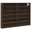 vidaXL Vitrine Cabinet Brown Oak 80x8,5x58 cm Engineered Wood