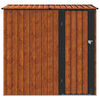 vidaXL Garden Sheds Brown 203.5 x 73 x 200 cm Metal