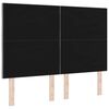 vidaXL Headboard with LED Strip Lights Adjustable Taupe 144 cm Fabric