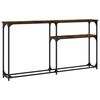 vidaXL Console Table Smoked Oak 145x22.5x75 cm Engineered Wood