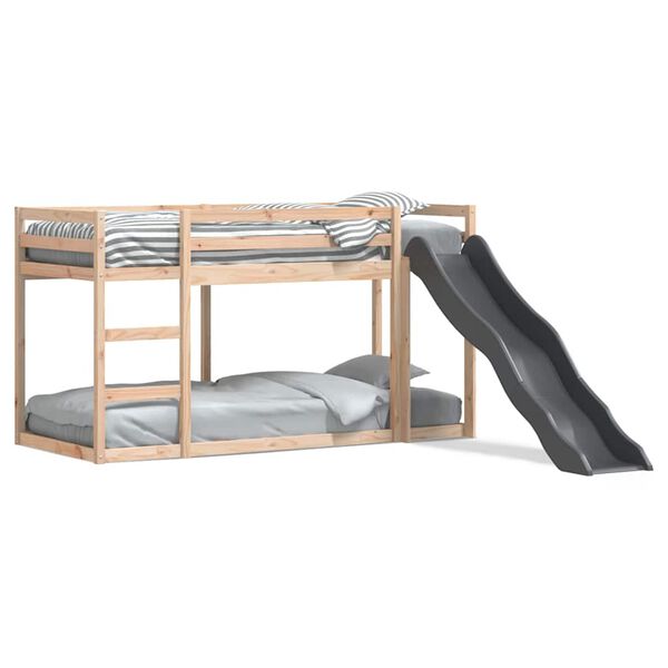 vidaXL Bunk Bed with Slide&Ladder without Mattress 90x190 cm Single