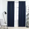 vidaXL Blackout Curtains with Hooks 2 pcs Blue 140x175 cm