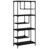 vidaXL Bookcase Black 81x36x176 cm Engineered Wood