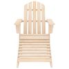 vidaXL Garden Adirondack Chair with Ottoman Solid Fir Wood