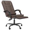 vidaXL Massage Reclining Office Chair Brown Faux Leather