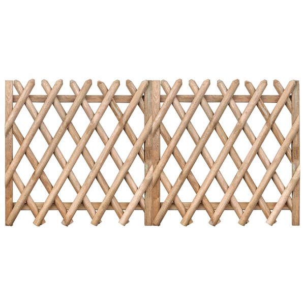 vidaXL Garden Gates 2 pcs Impregnated Pinewood 300x100 cm